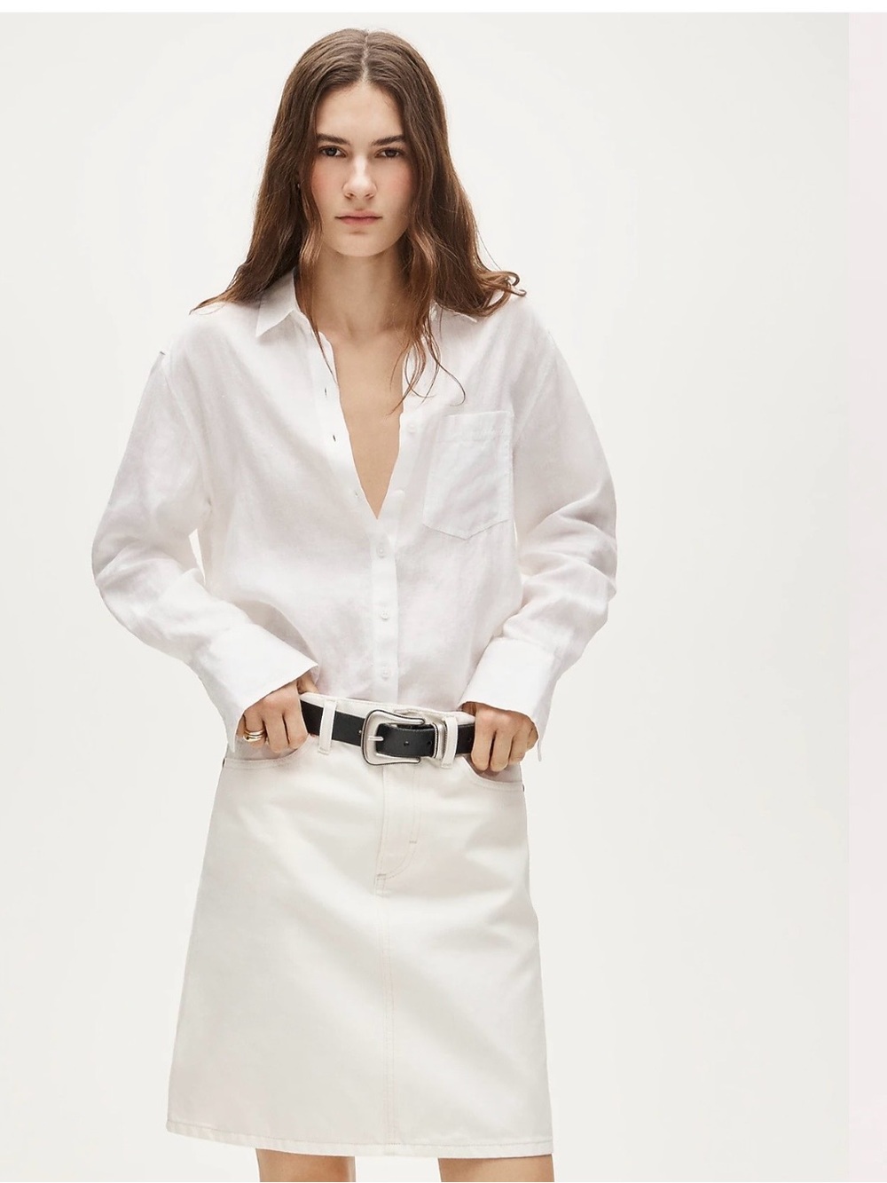 J.Crew Garçon Baird McNutt Irish Linen Shirt White Size 4 NWT $118